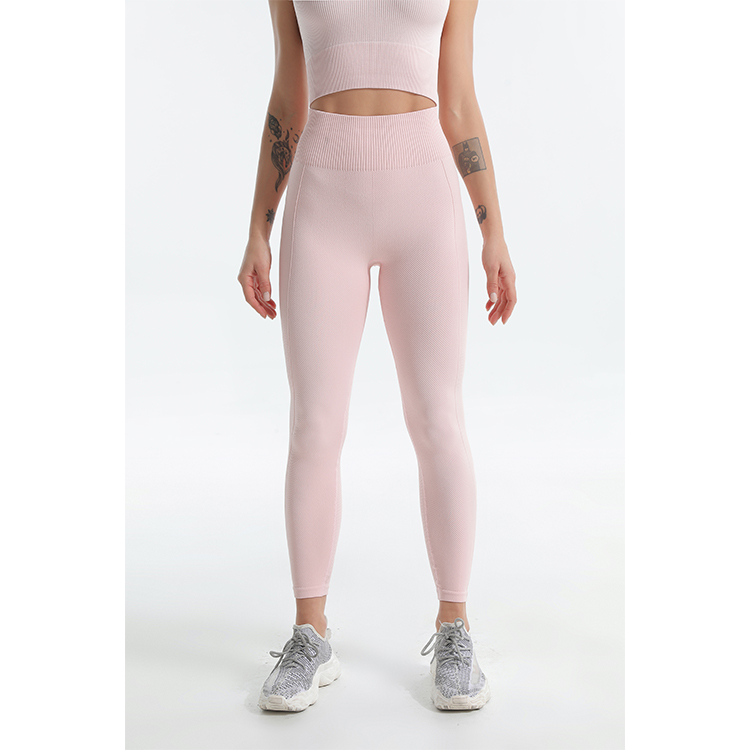 Seamless bra top and leggings fitness set legging