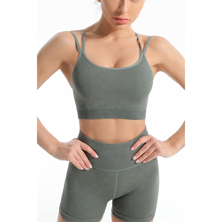 Seamless Acid Bike Shorts and Bra Sets TW2117 - twinall