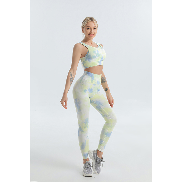 Seamless Leggings with bleach and dye TW2113 twinall