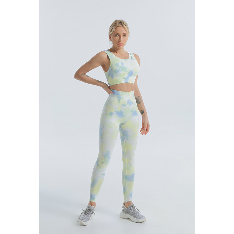 Seamless Leggings with bleach and dye TW2113 twinall