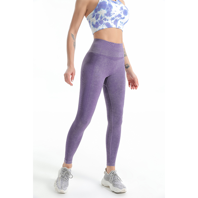 Seamless Yoga wear Acid wash Leggings TW2138 - twinall